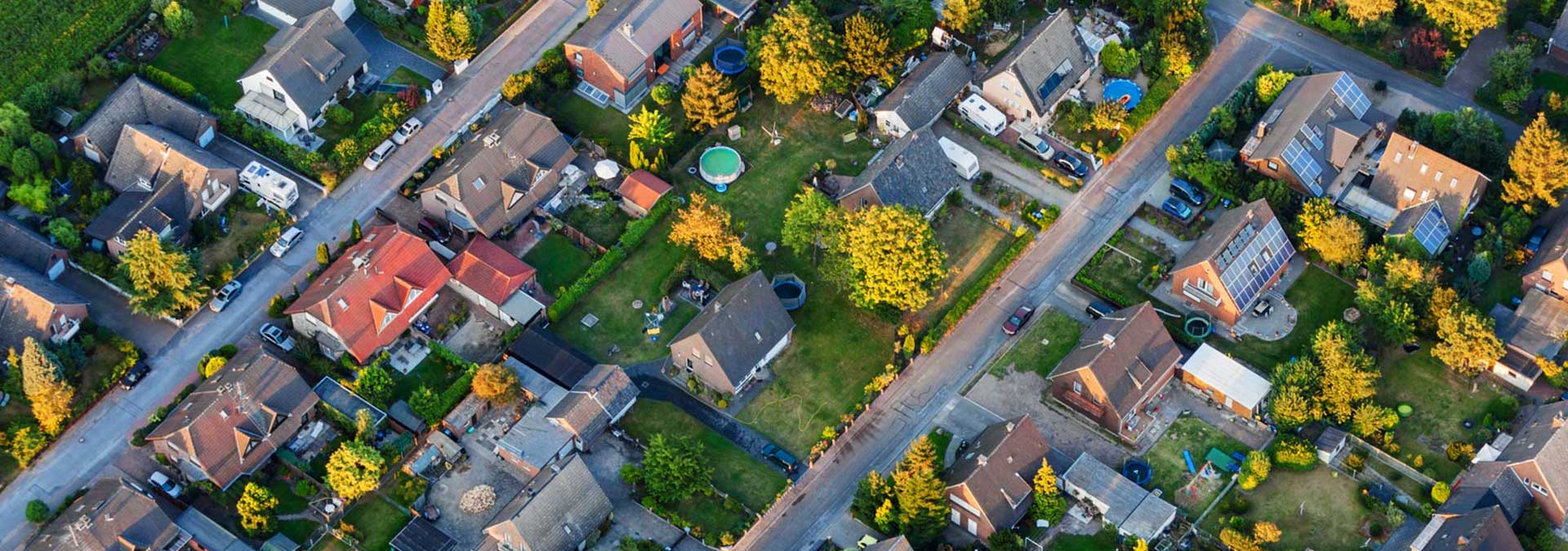 Residential Street Aerial View